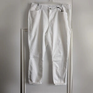 Copper Flash Womens 16W Curvy Ankle Skinny White Premium Denim (TINY FLAW)